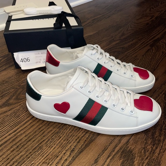 Gucci Shoes Gucci Ace Heart Sneakers Box Dust Bags And A New Pair